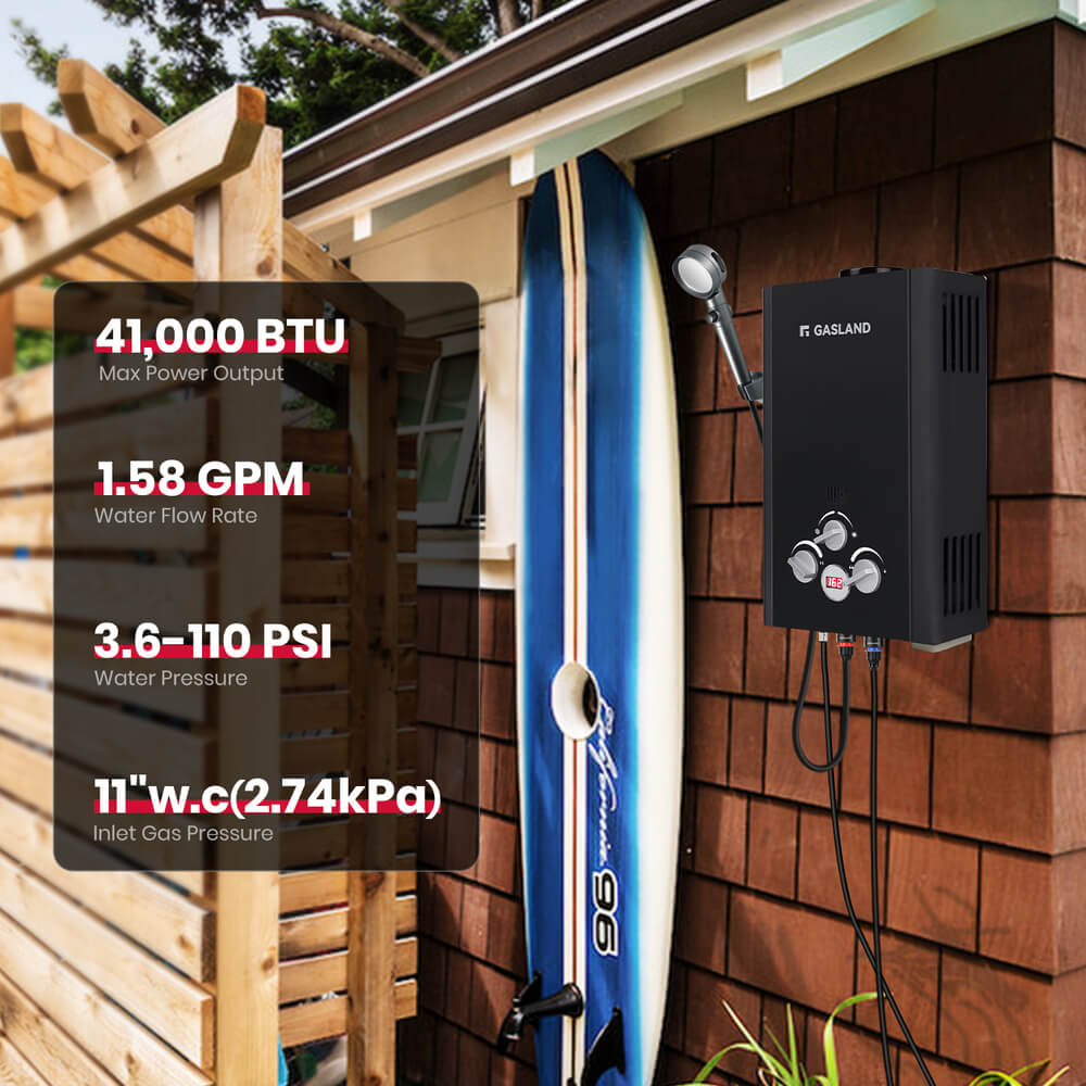 GASLAND Pro-Style Portable Tankless Propane Gas Water Heater