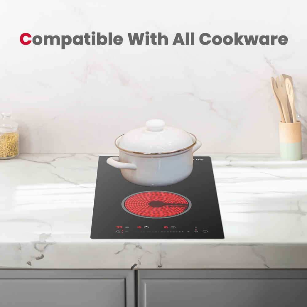GASLAND 12" 2 Burner Slide Control Electric Cooktop for Hotel