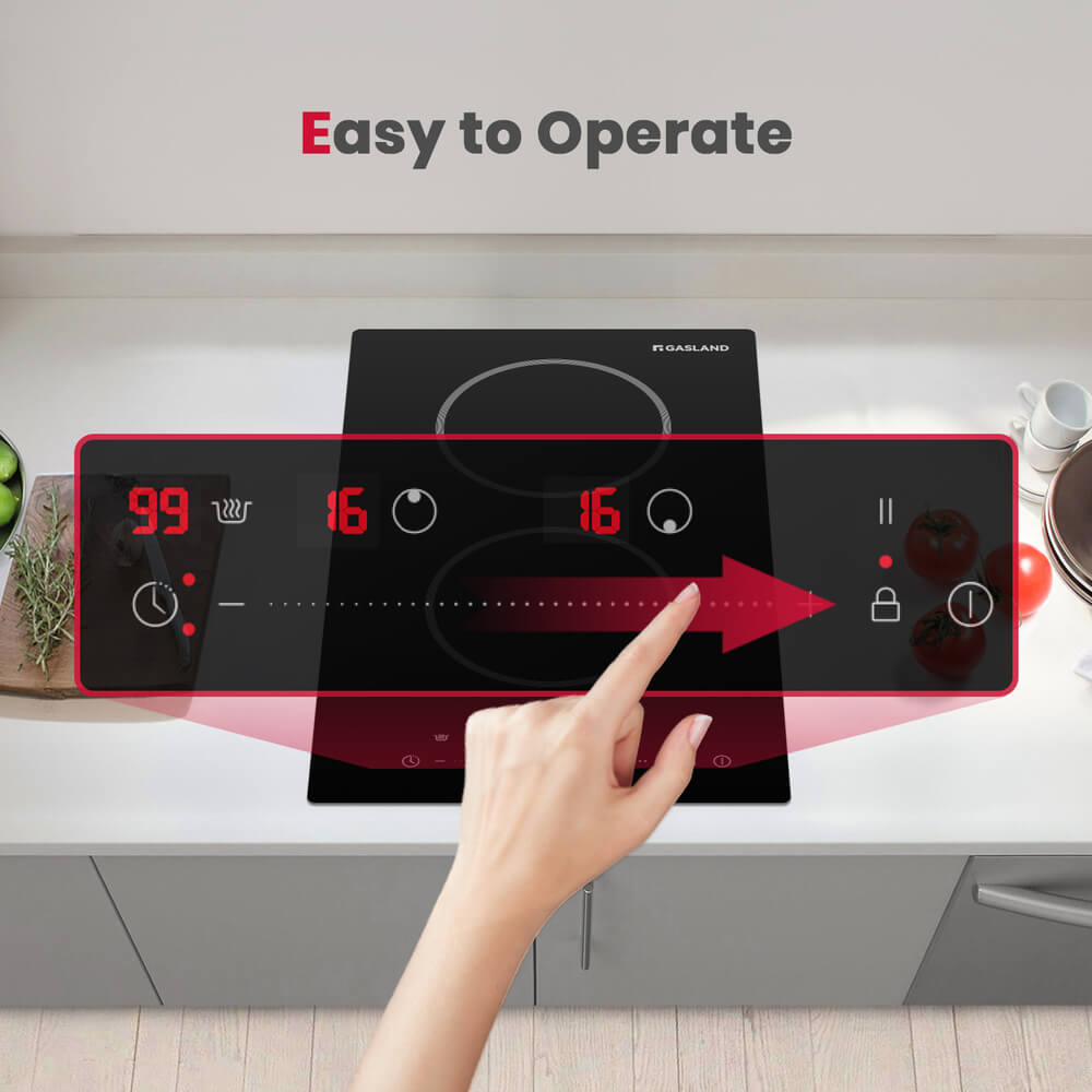 GASLAND 12" 2 Burner Slide Control Electric Cooktop for Hotel