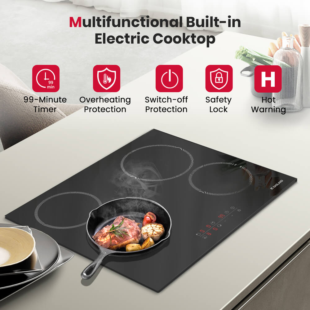 GASLAND 24 Inch 4 Burner Sensor Touch Control Ceramic Electric Cooktop for Wholesale