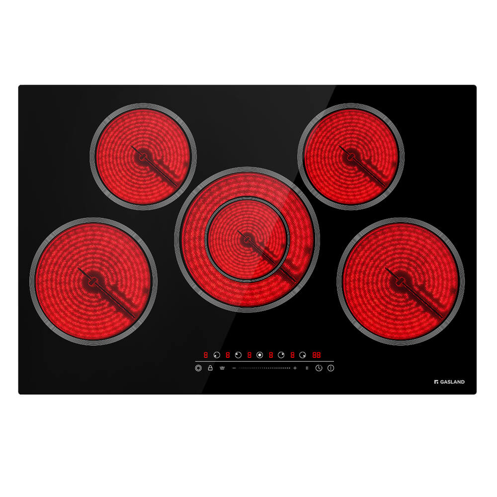 GASLAND 30 Inch 5 Burner Dual-Ring Element Sensor Touch Ceramic Cooktop