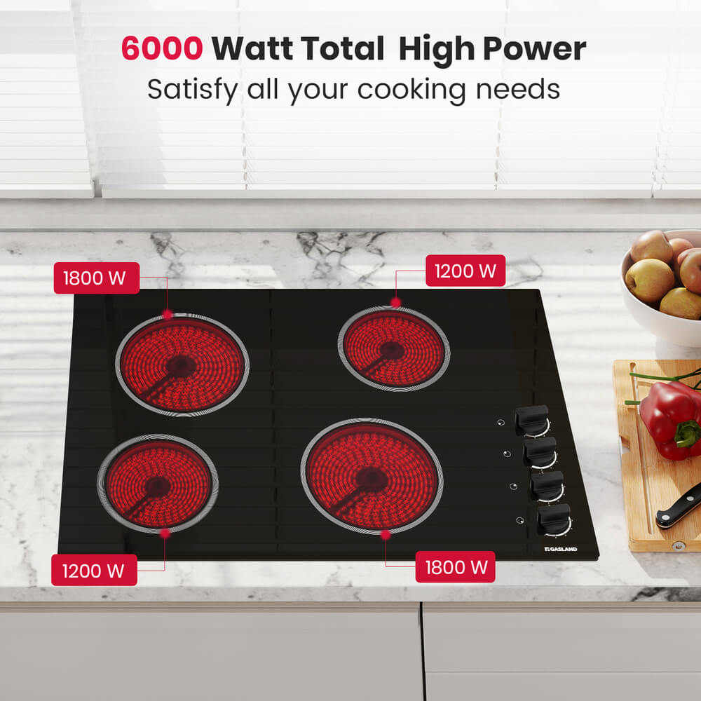 GASLAND 30" 4 Burner Knob Control Electric Cooktop