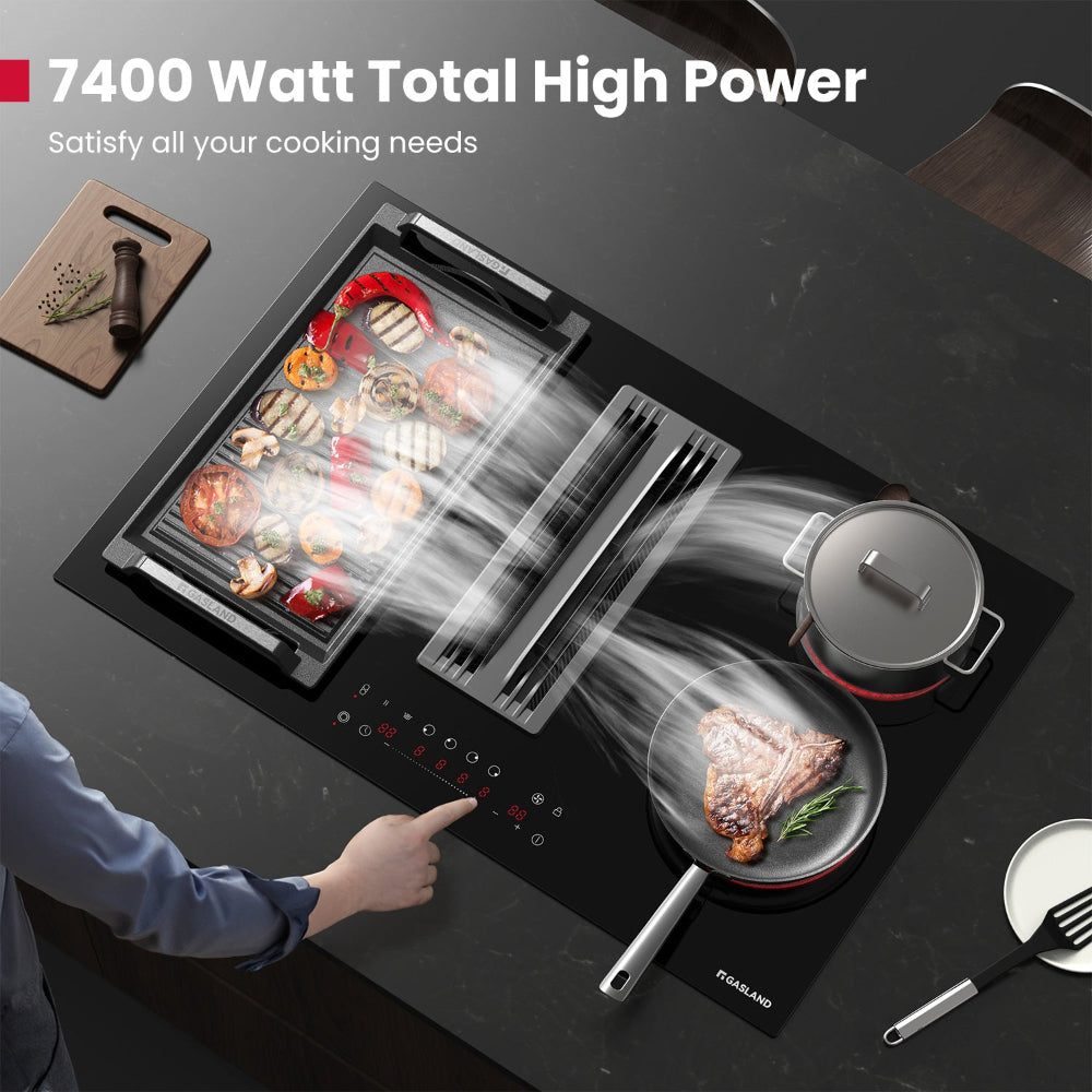 GASLAND 30'' 4 Burner Downdraft Vent Electric Cooktop