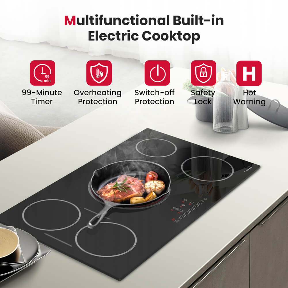 GASLAND 36 Inch 5 Burner Flexzone Slide Touch Control Ceramic Electric Cooktop for Wholesale