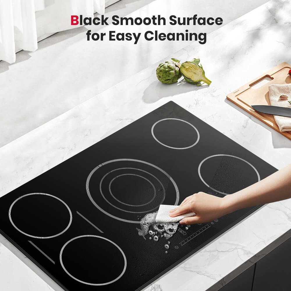 GASLAND 36 Inch 5 Burner Flexzone Slide Touch Control Ceramic Electric Cooktop for Wholesale