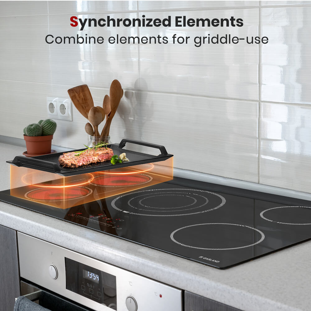 GASLAND 36 Inch 5 Burner Flexzone Slide Touch Control Ceramic Electric Cooktop for Wholesale
