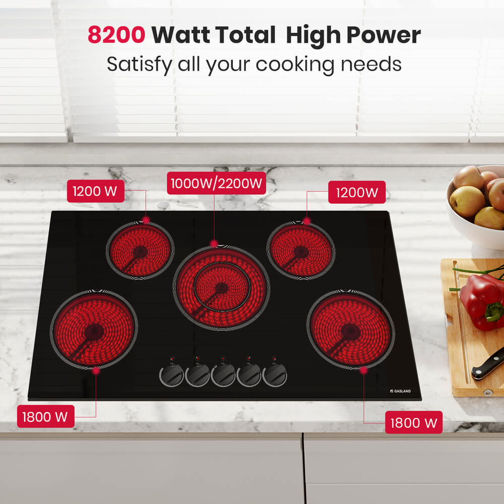 GASLAND 36 Inch 5 Burner Knob Control Radiant Ceramic Cooktop for Wholesale