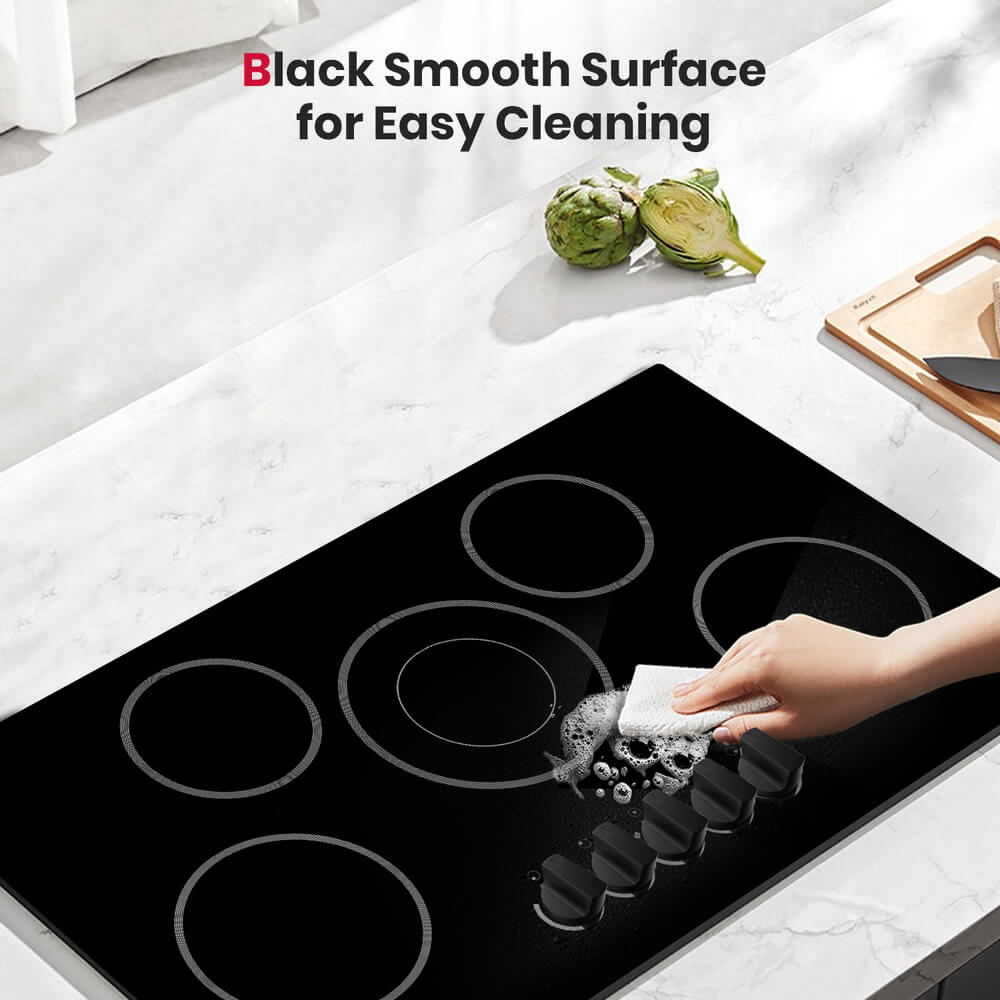 GASLAND 36 Inch 5 Burner Knob Control Radiant Ceramic Cooktop for Wholesale