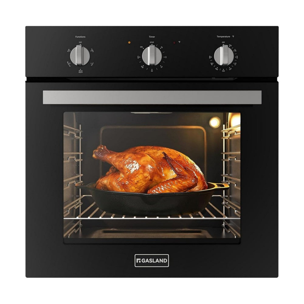 24" 2.79 Cu.ft. 5 Cooking Modes Built-In Electric Wall Oven - Black