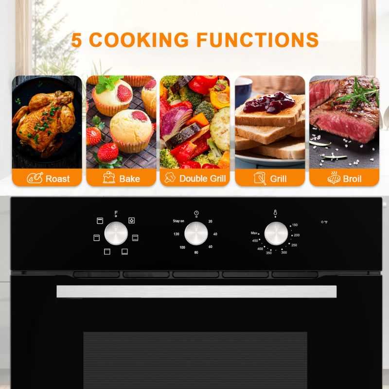 Gasland Chef 24 In. 2.3Cu.ft 6 Cooking Modes Built-in Electric Wall Oven - Black
