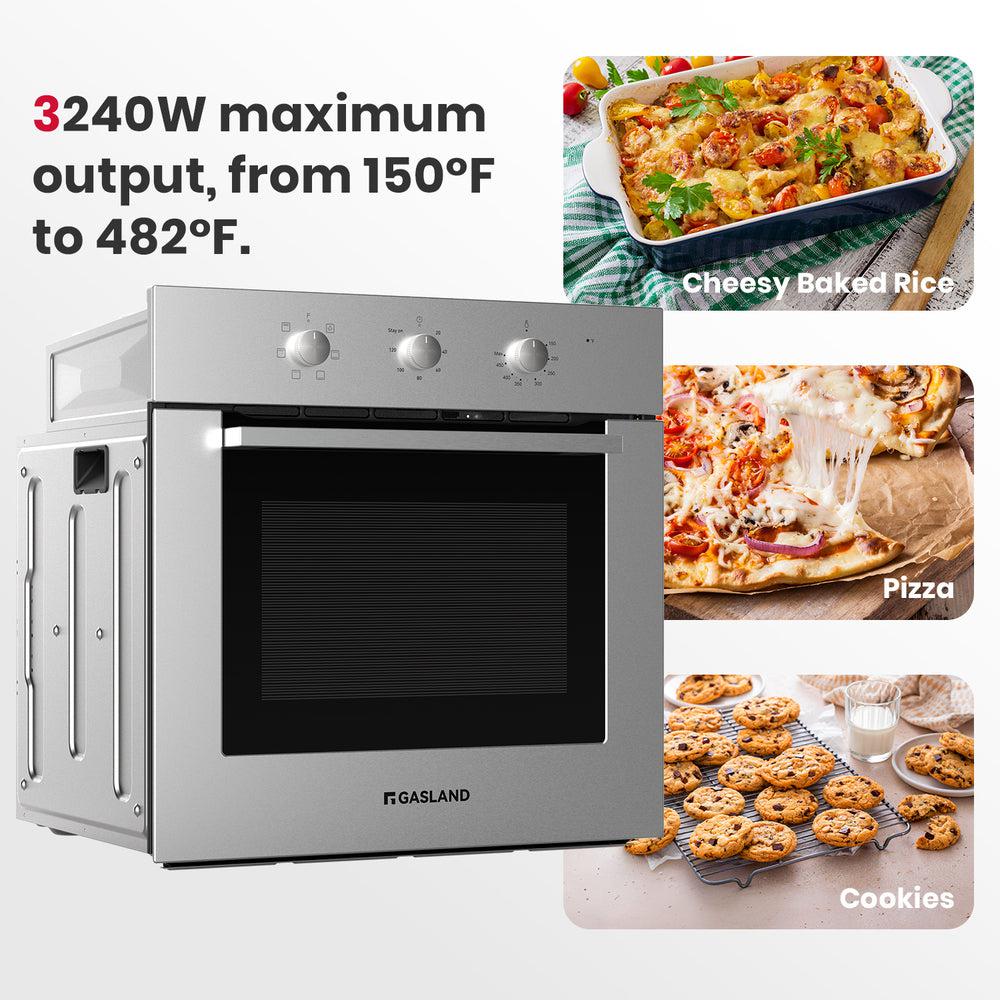 GASLAND 24" 2.3Cu.f 5 Modes Built-in Electric Single Wall Oven - Stainless Steel