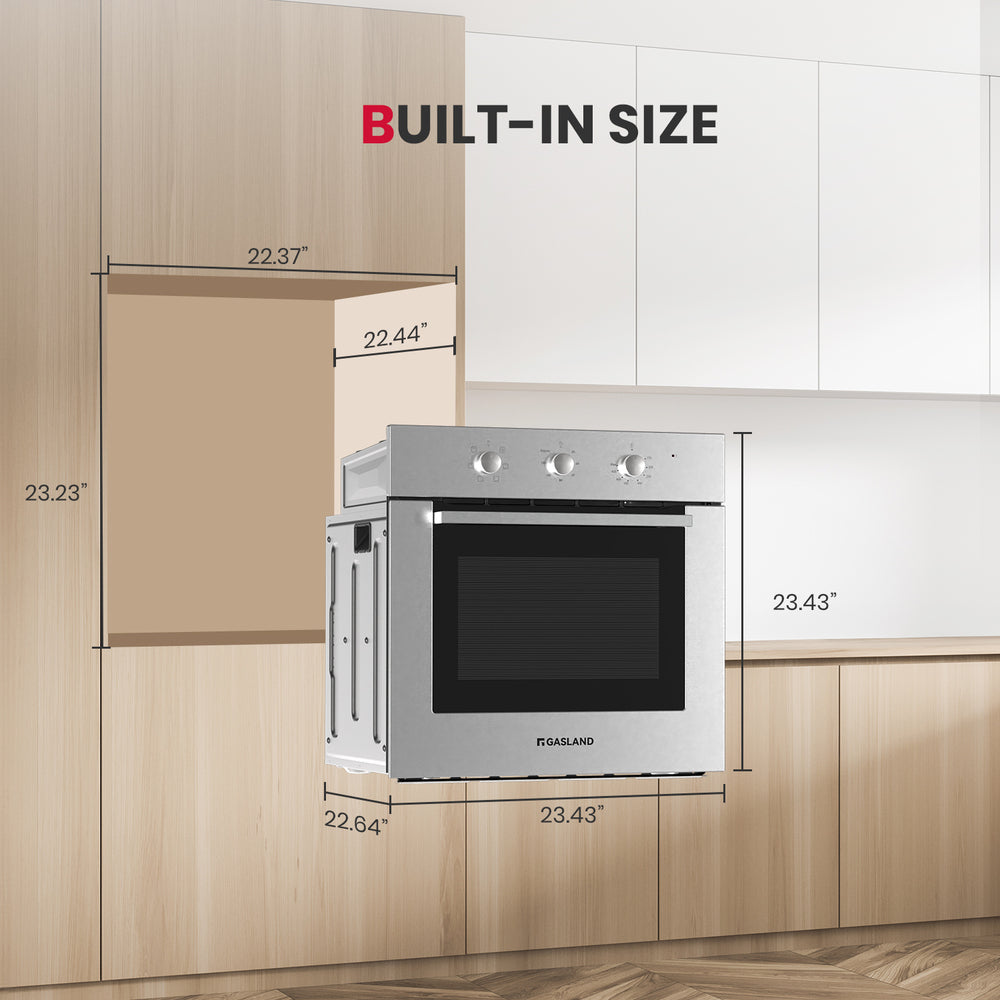 GASLAND 24" 2.3Cu.f 5 Modes Built-in Electric Single Wall Oven - Stainless Steel