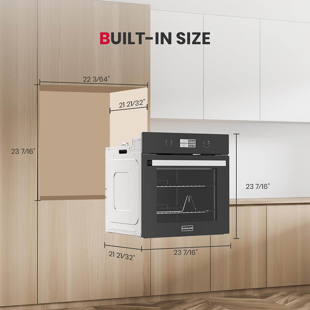 GASLAND 24" 2.6 Cu.ft Built-in Convection Single Wall Electric Oven
