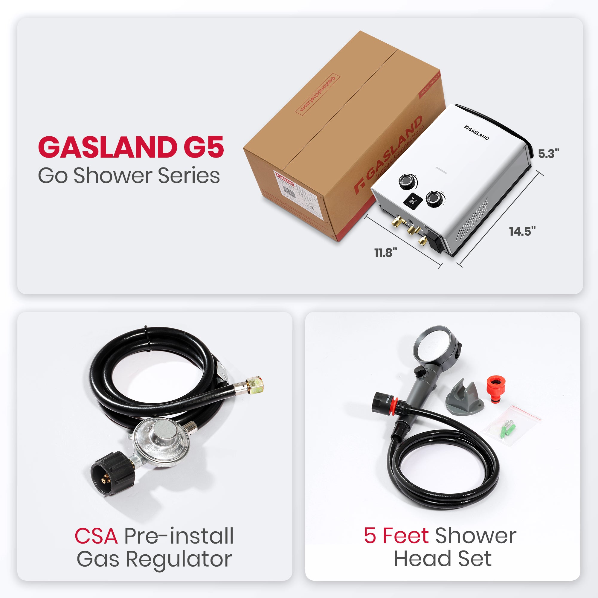 GASLAND GOSHOWER 1.32 GPM Outdoor Portable Tankless Water Heater