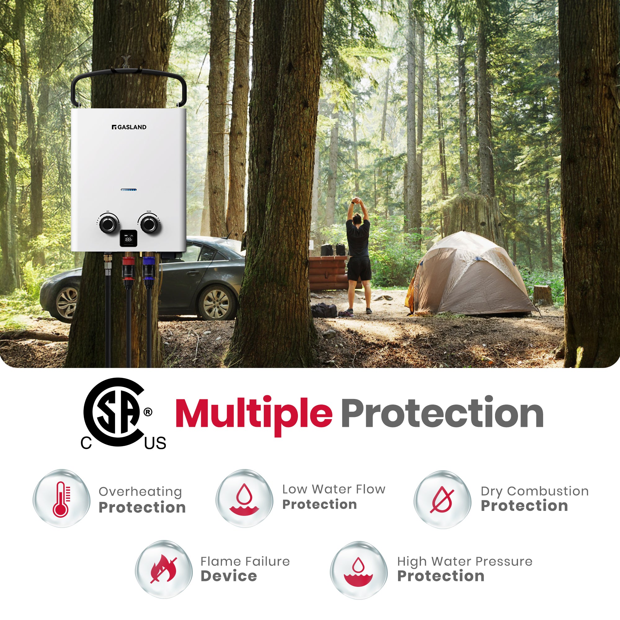 GASLAND GOSHOWER 1.32 GPM Outdoor Portable Tankless Water Heater