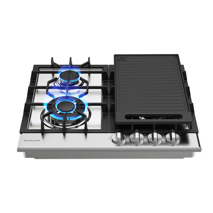 GASLAND 24" 4 Burner Stainless Steel Gas Cooktop With Griddle