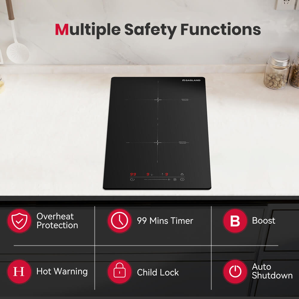 GASLAND 12" 2 Burner Touch Control Induction Cooktop
