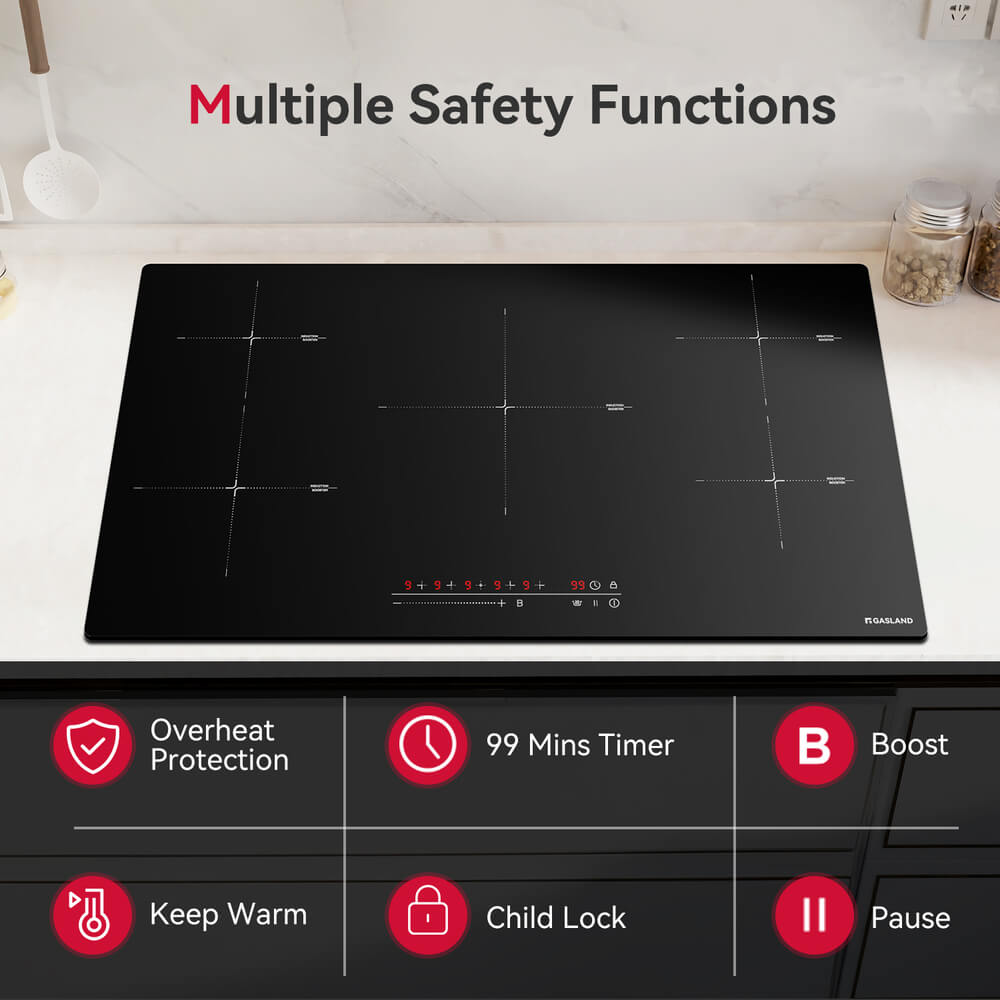 GASLAND 36 Inch 5 Boost Burner Slider Control Induction Cooktop for Wholesale