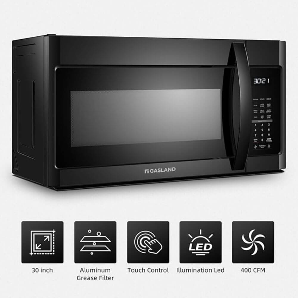 GASLAND 30" 1.9 Cu. Ft. Over the Range Microwave - Black