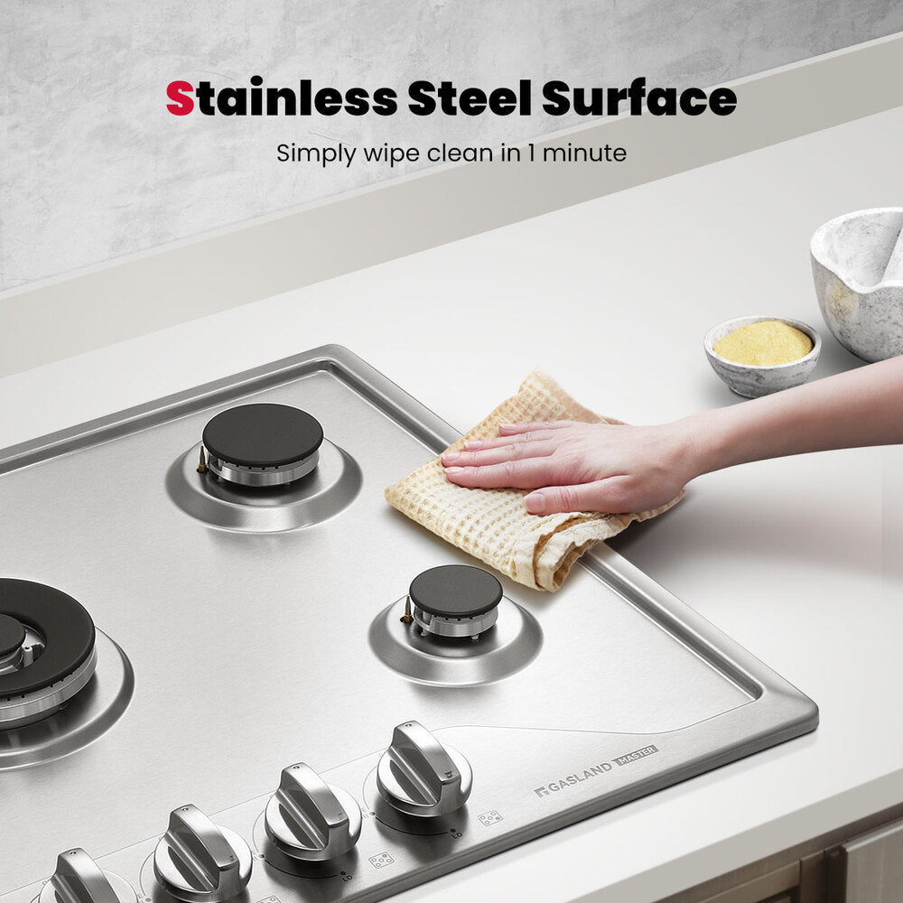GASLAND 30" 5 Burner Stainless Steel Professional Gas Cooktop with Griddle