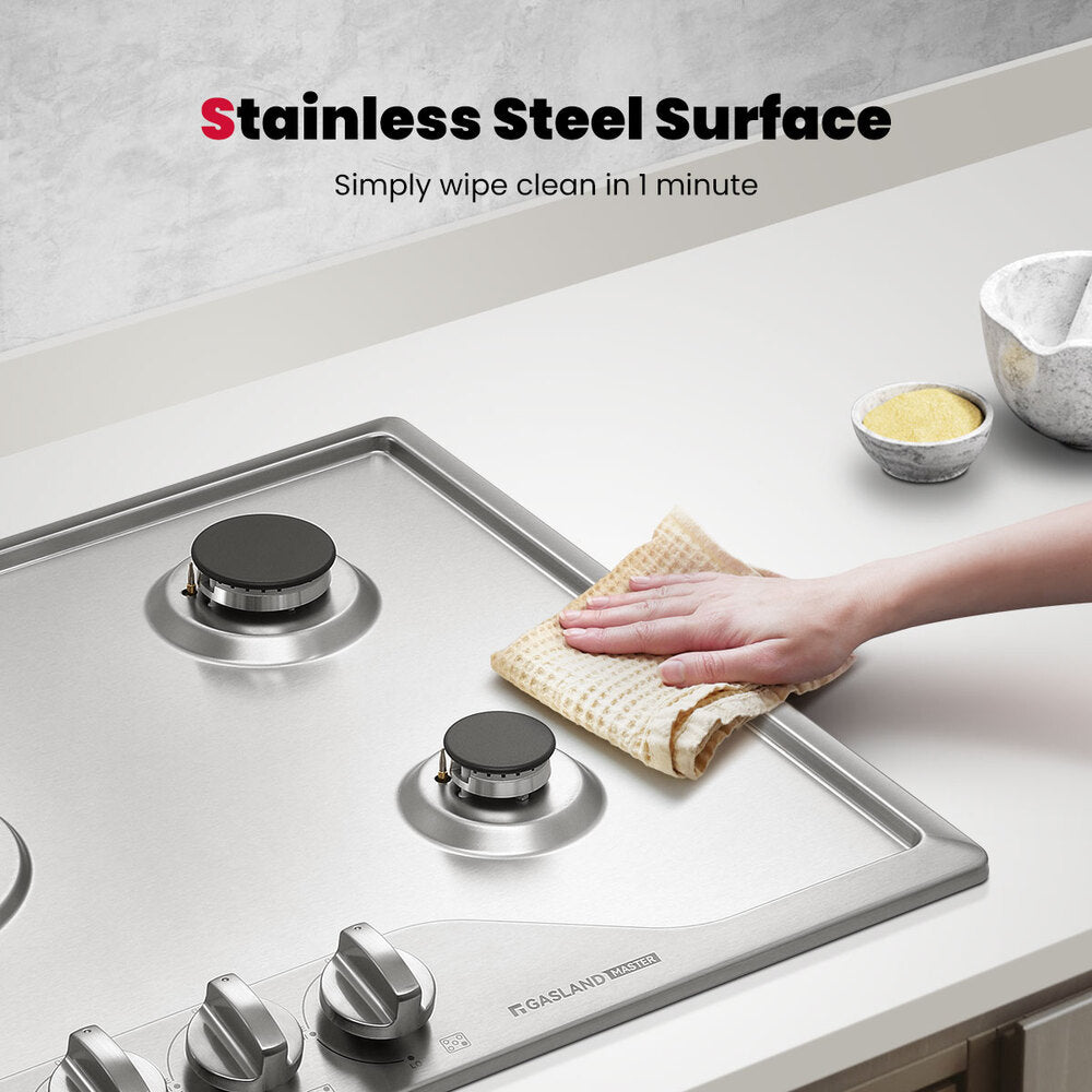 GASLAND MASTER 36" 5 Burner Stainless Steel Professional Gas Cooktop with Griddle