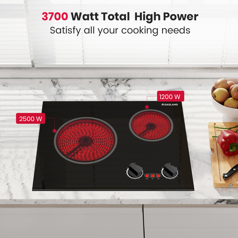 GASLAND 21 Inch 2 Burner Pro-Style Knob Control Ceramic Electric Cooktop for Wholesale
