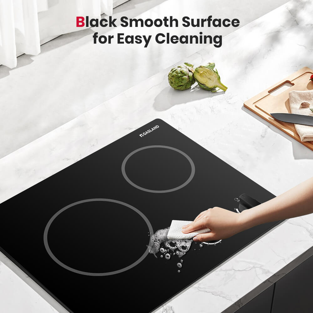 GASLAND 21 Inch 2 Burner Pro-Style Knob Control Ceramic Electric Cooktop for Wholesale