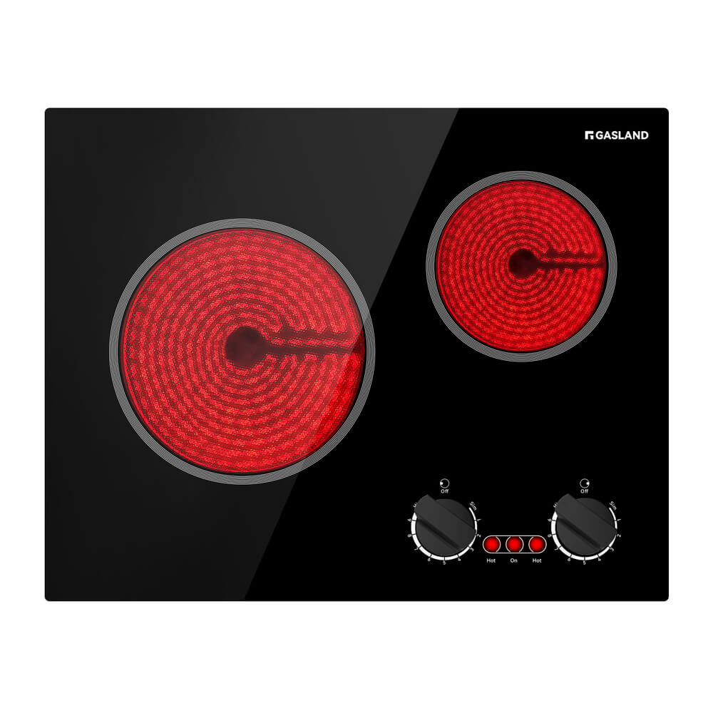 GASLAND 21 Inch 2 Burner Pro-Style Knob Control Ceramic Electric Cooktop
