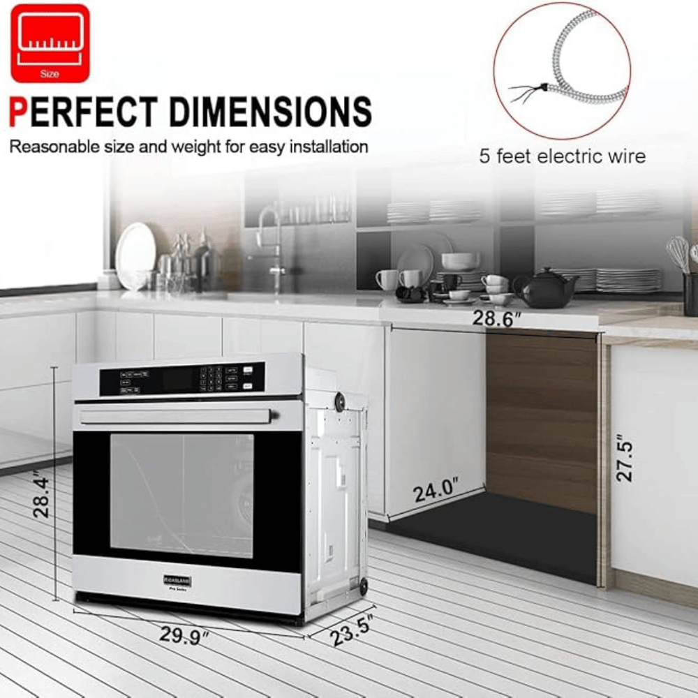 GASLAND 30" 5.0 Cu.Ft. Digital Display Convection Self-cleaning Electric Oven
