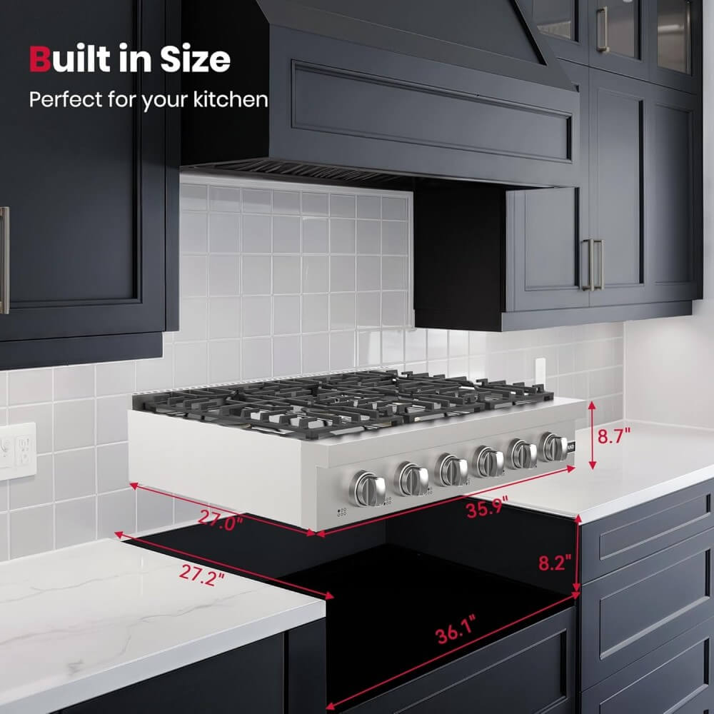 GASLAND 36" 6 Burner Professional Gas Rangetop