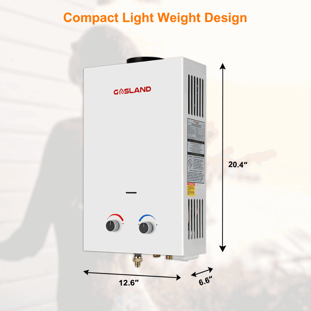 GASLAND 1.32 GPM 5L 34,000BTU Outdoor Portable Tankless Water Heater