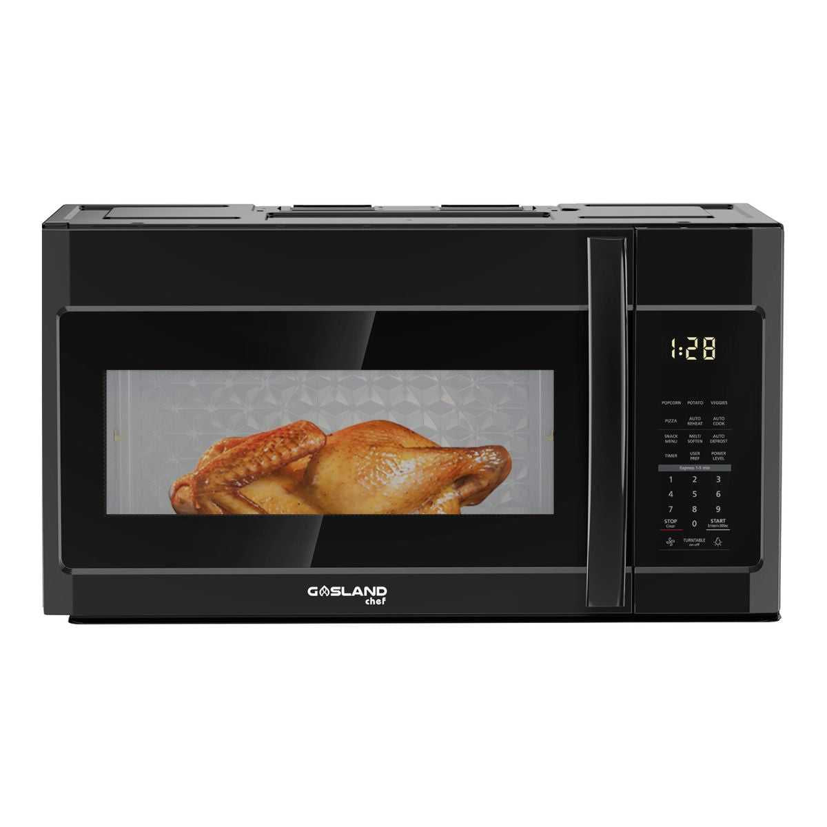 Gasland Chef Gasland 30 Inch Over the Range Microwave Oven with 1.9 Cu. Ft. Capacity, 1000 Watts, 300 CFM Exhaust Fan and LED Light, 13.5" Glass Turntable, Black