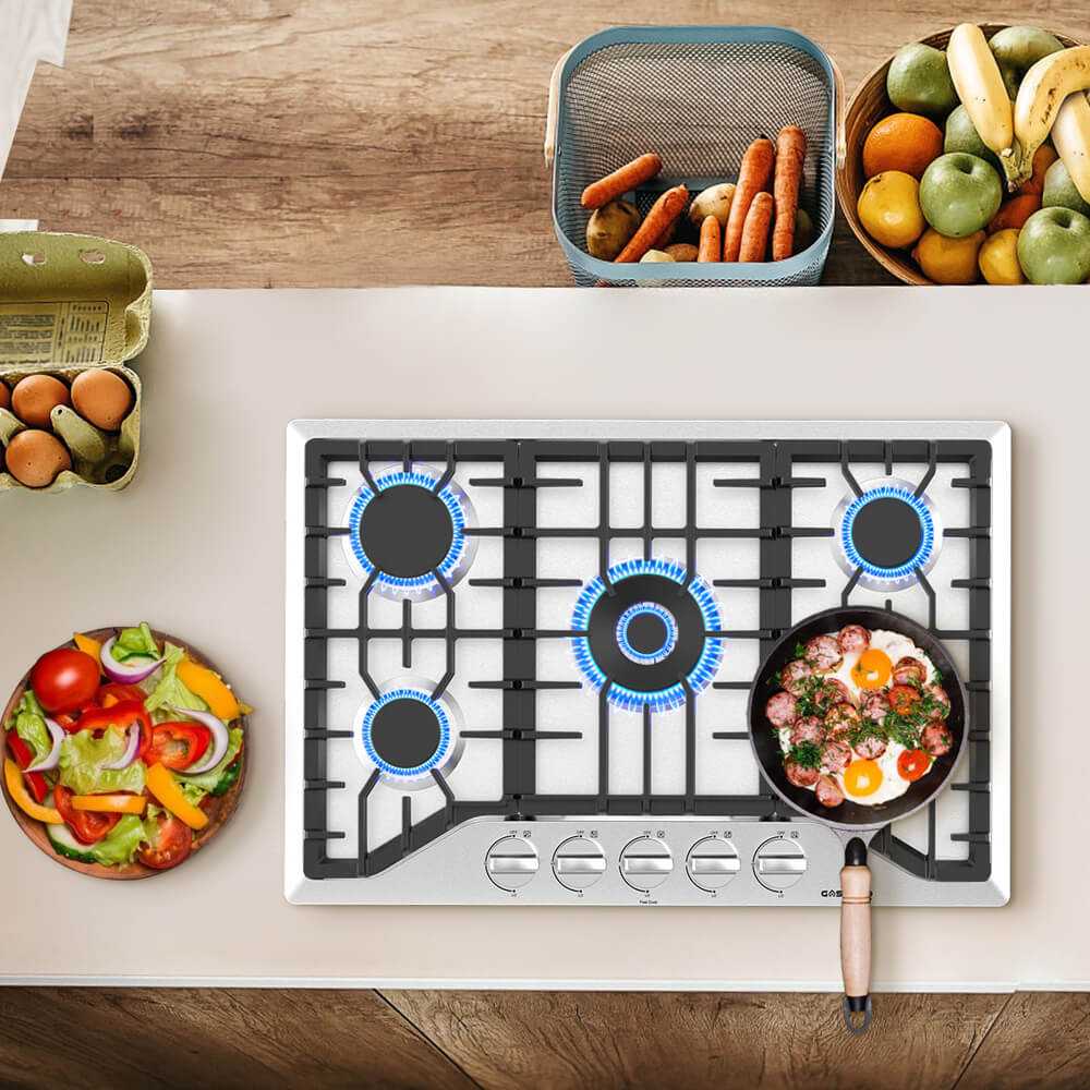 Gasland Chef 30 In. 5 Burner NG/LPG Convertible Stainless Steel Gas Cooktop