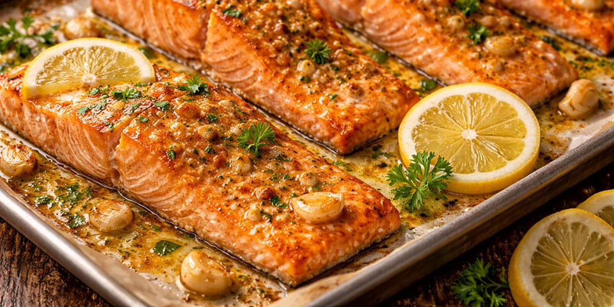 Oven-Baked Garlic Butter Salmon with Gas Oven