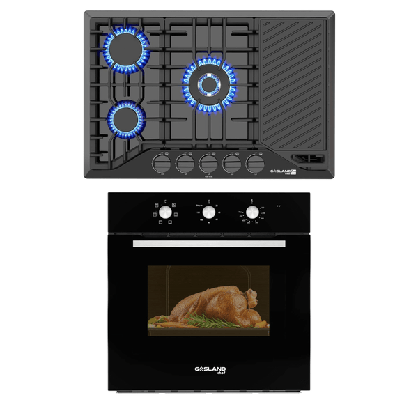 2 Piece Kitchen Appliances Packages 24'' Electric Wall Oven & 30" Gas Cooktop