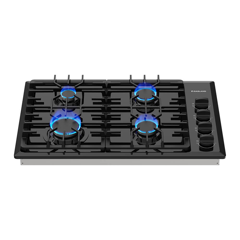 GASLAND 30" 4 Burner Black Enamel Gas Cooktop