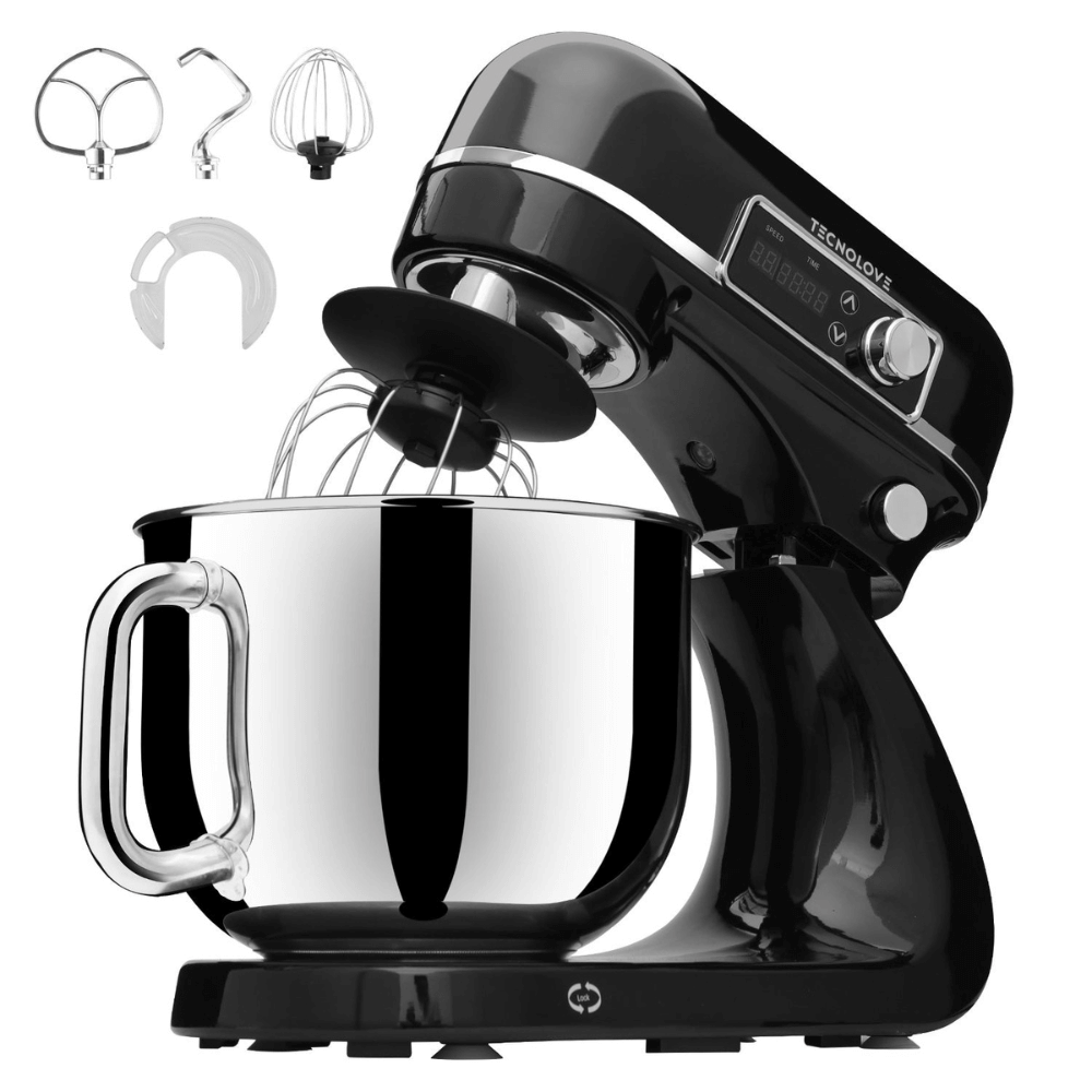 Tecnolove 6-Quart 12-Speed Stand Mixer - All Metal with Mixing Bowl - Gaslandchef