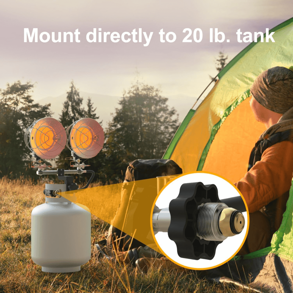 GASLAND Outdoors 30,000 BTU Portable Propane Double Burner Tank Top Heater for Camping - Gaslandchef