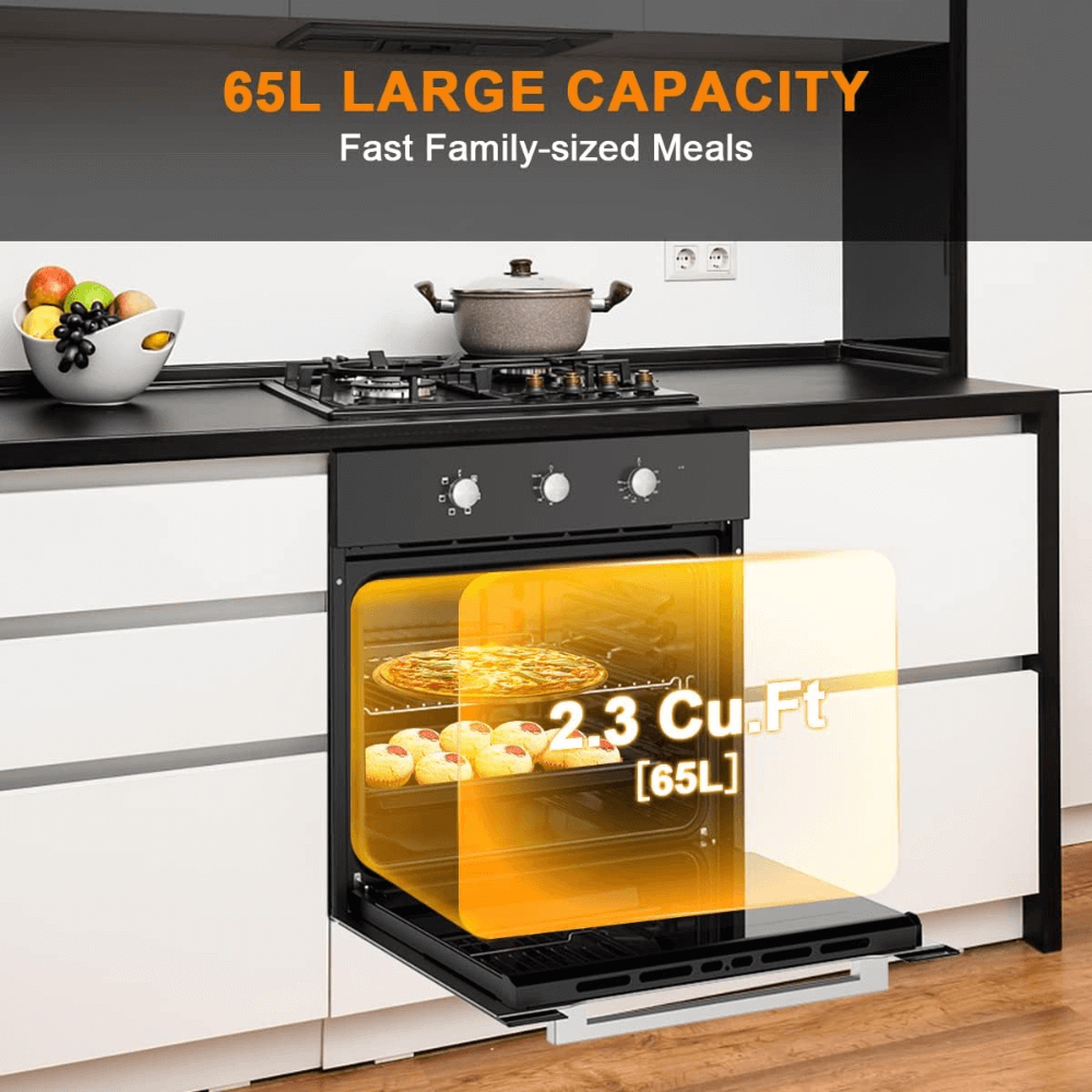 2 Piece Kitchen Appliances Packages 24'' Electric Wall Oven & 30" Gas Cooktop - Gaslandchef