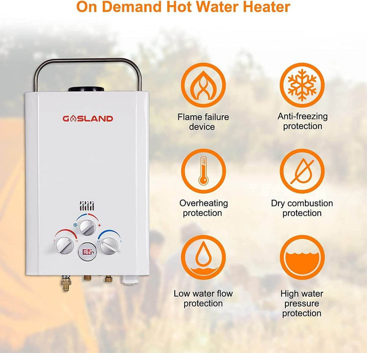 Gasland Chef Outdoor Portable Tankless Water Heater-1.58GPM 6L