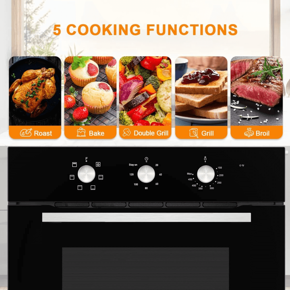 2 Piece Kitchen Appliances Packages 24'' Electric Wall Oven & 30" Gas Cooktop - Gaslandchef