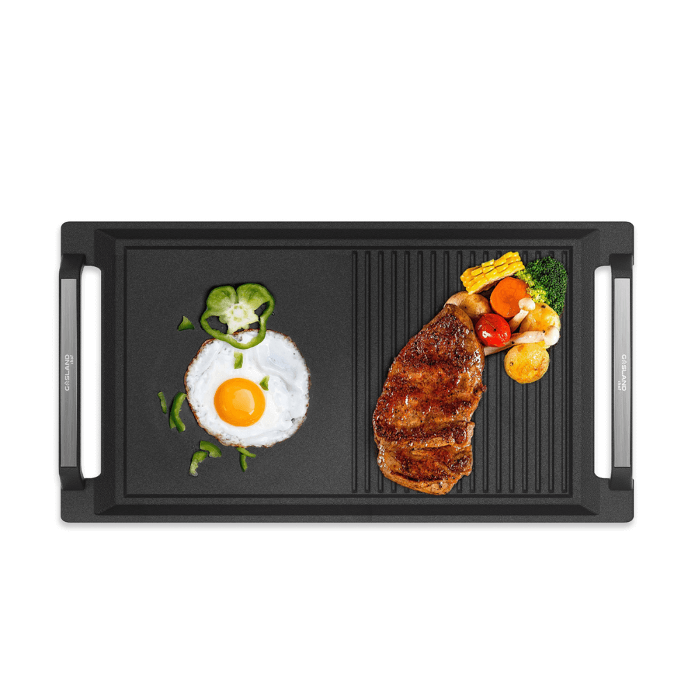 GASLAND IHGD-S23C 2-in-1 Cast Iron Grill/Griddle: Non-Stick & Non-Rust Coating Ideal for Induction Cooktops
