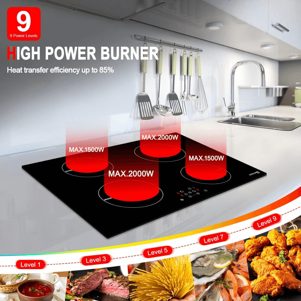 2 Piece Kitchen Appliances Packages 30" Induction Cooktop & 24" Electric Wall Oven - Gaslandchef