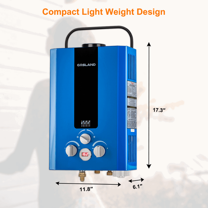 Gasland Chef Outdoor Portable Tankless Water Heater-1.58GPM 6L-   Blue