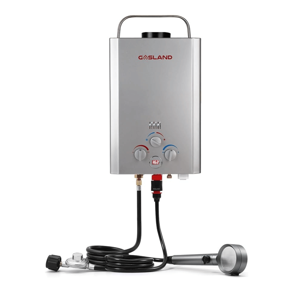 GASLAND Portable Propane Gas Camper Water Heater - 41,000 BTU 1.58GPM 6L Tankless Hot Water