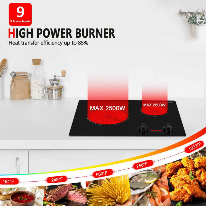 2 Piece Kitchen Appliances Packages 30Inch Over-the-Range & 24 Inch Ceramic Cooktop