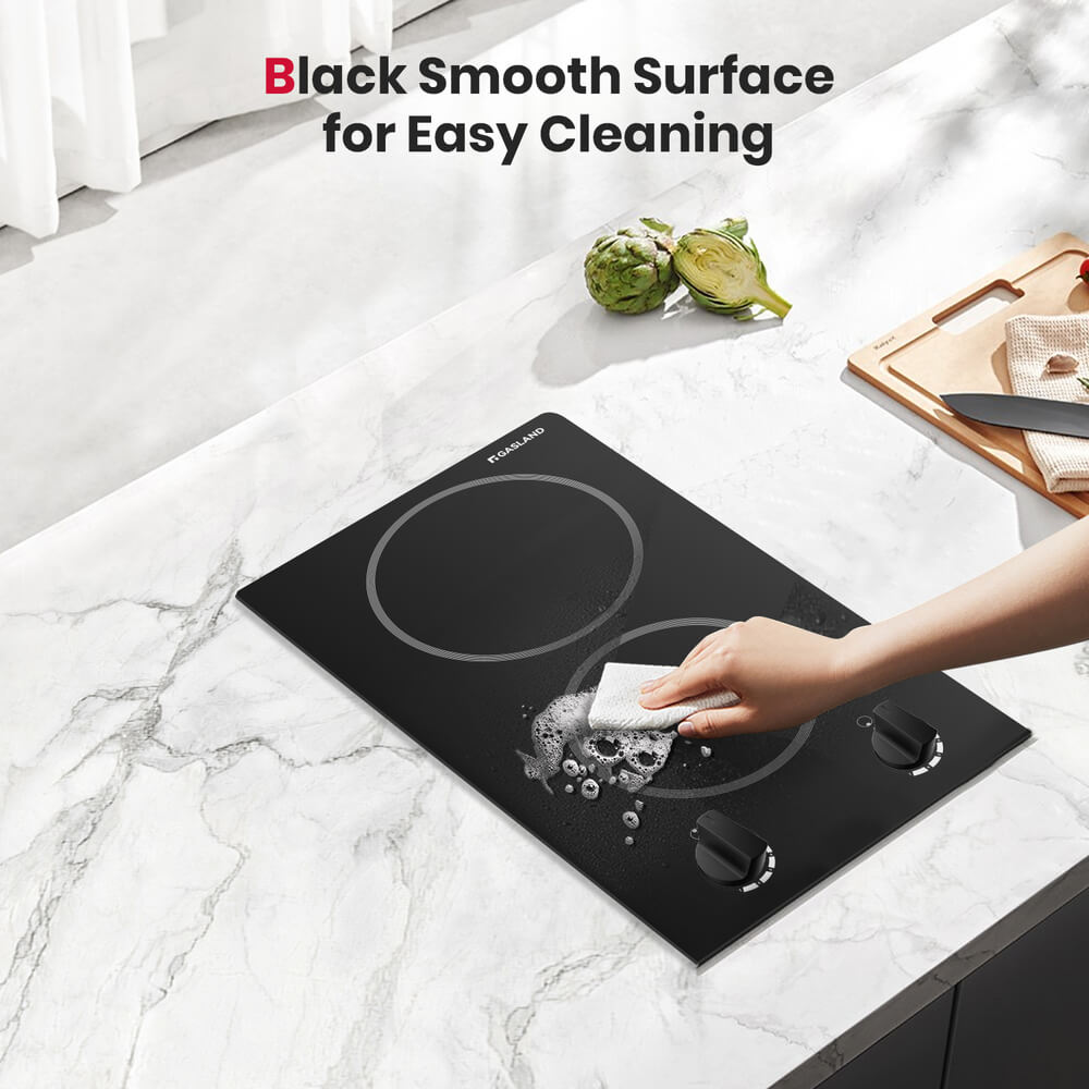 2 burner cooktop electric best sale