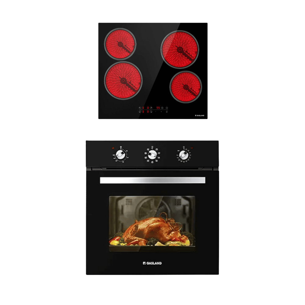 24'' Black Ceramic Kitchen Appliance Set