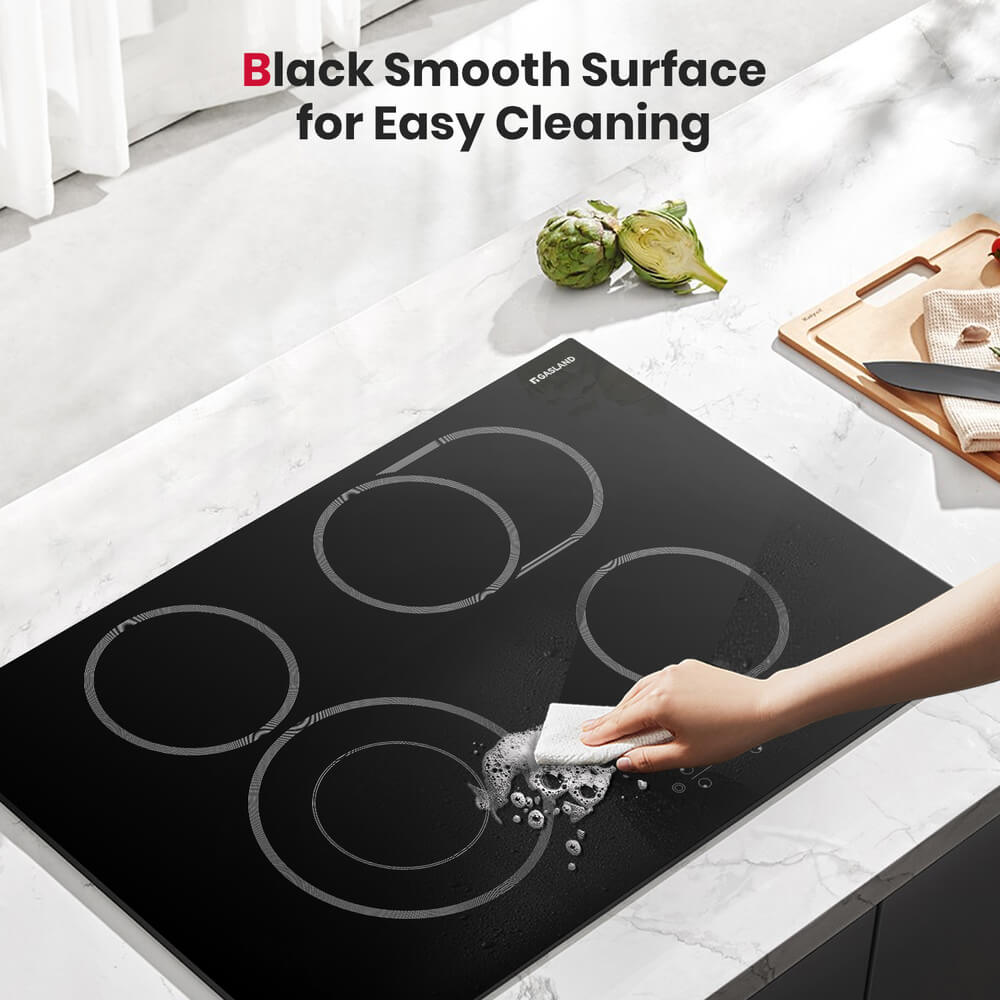 GASLAND 30 Inch 4 Burner Dual-Ring Element Sensor Touch Ceramic Cooktop