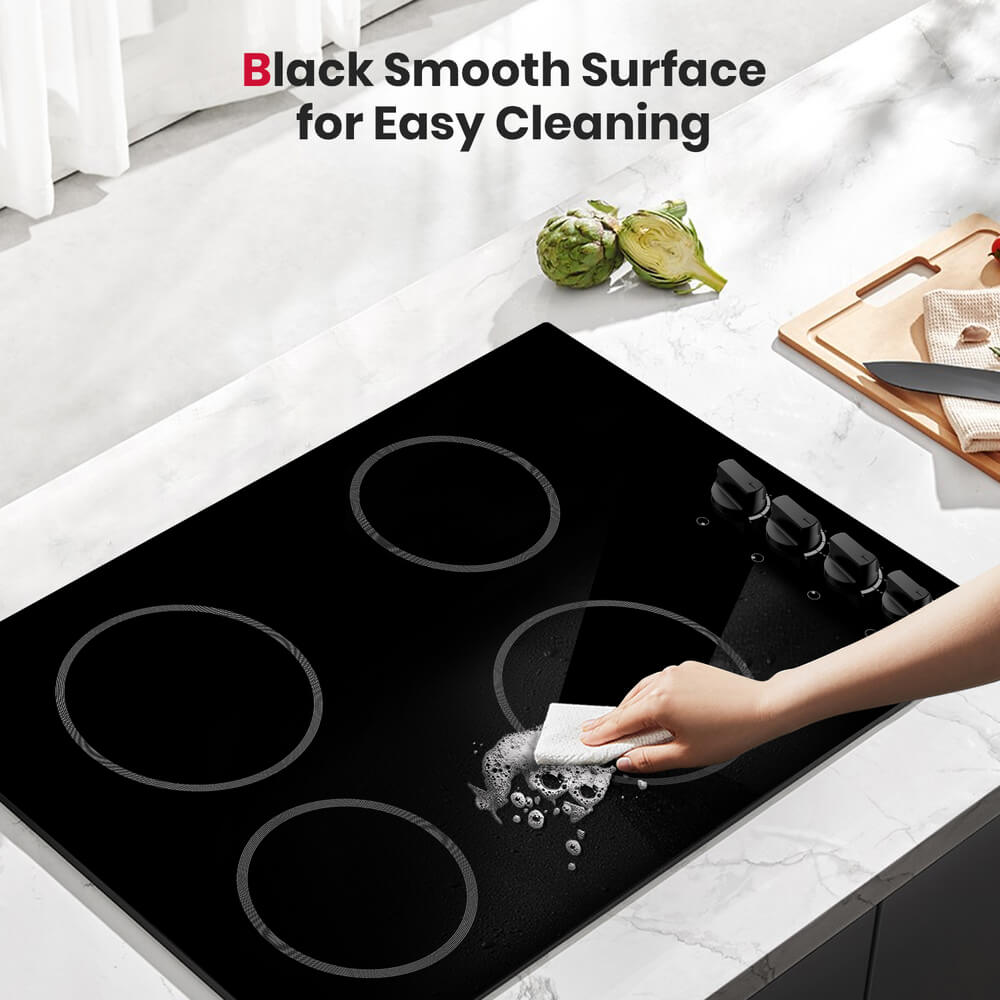 30" 4 Burner Knob Control Electric Cooktop